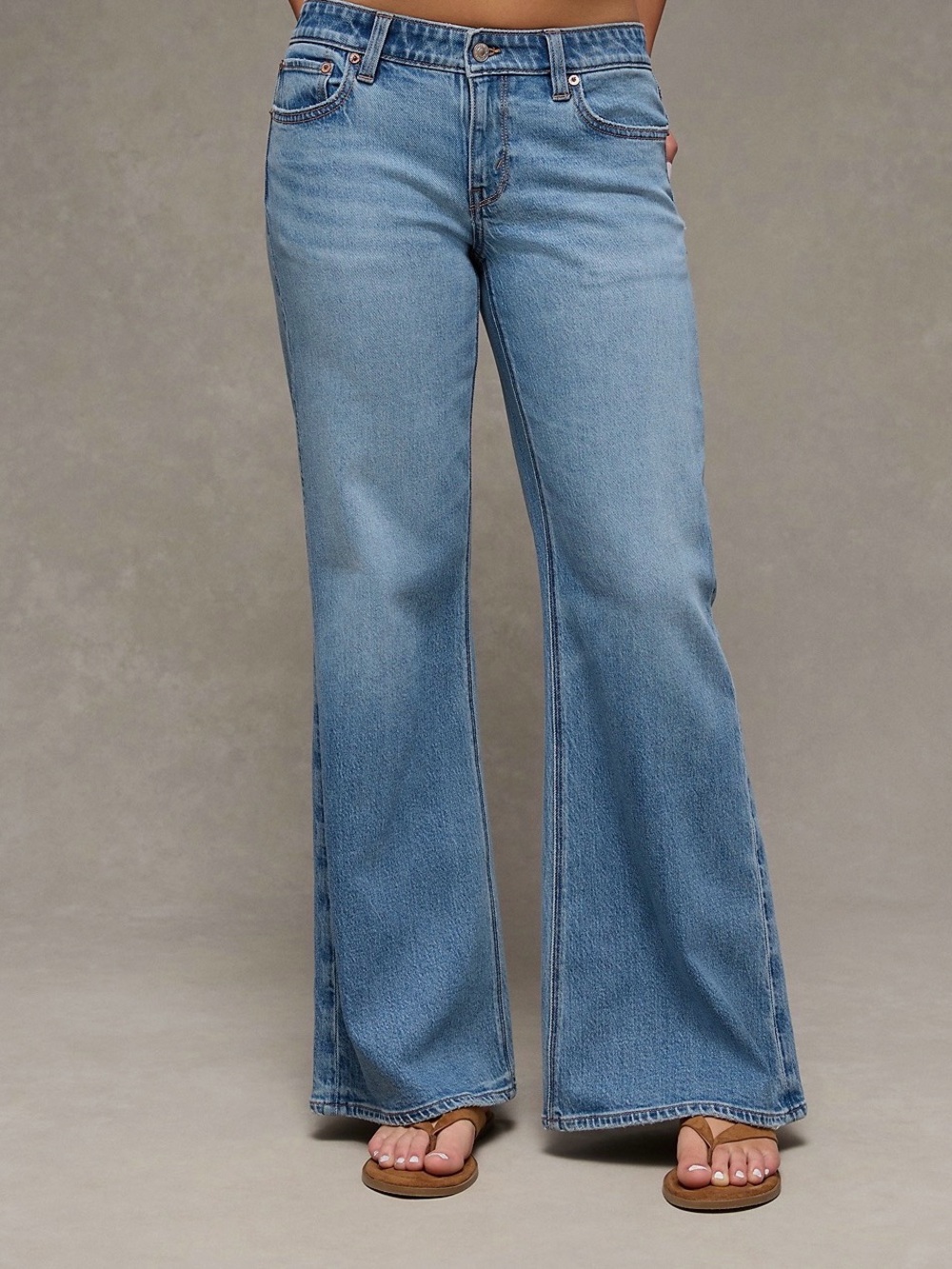 AE-Light Blue Women's Flared Jeans